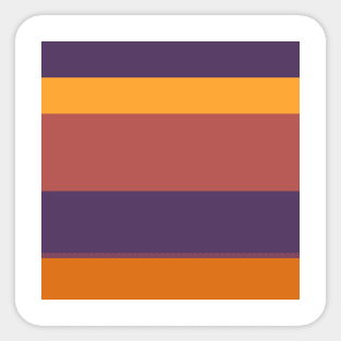 A super combo of Grape, Deep Ruby, Giant'S Club, Cocoa Brown and Mango stripes. Sticker